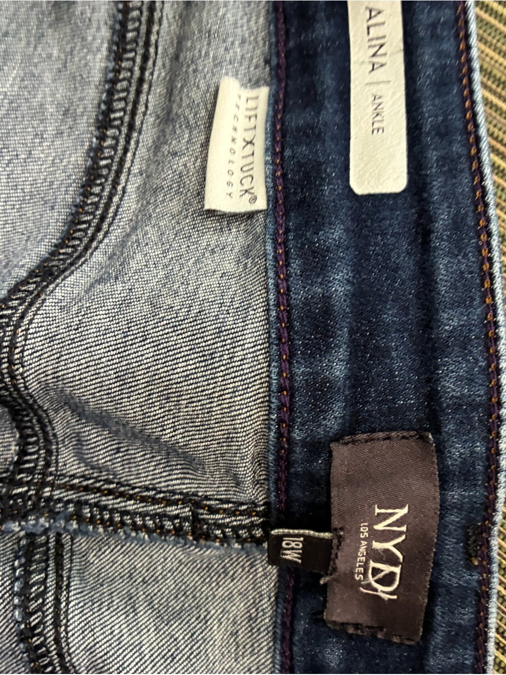 NYDJ Women’s Alina ankle Jeans 18W blue lift/tuck plus - Picture 3 of 8
